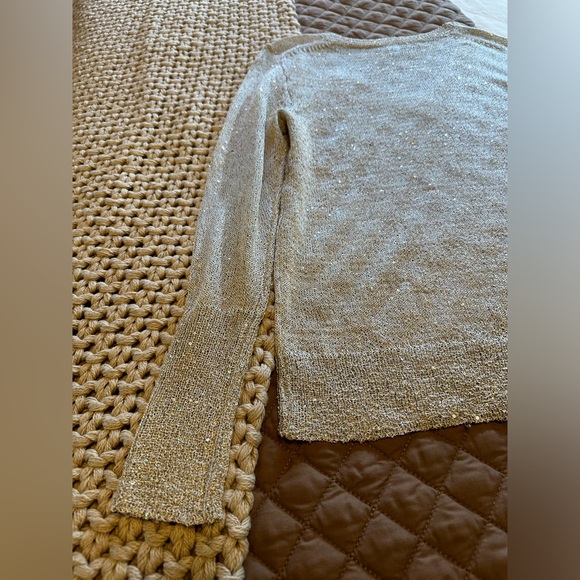 J. Crew Champagne Iridescent Sweater - Picture 8 of 11